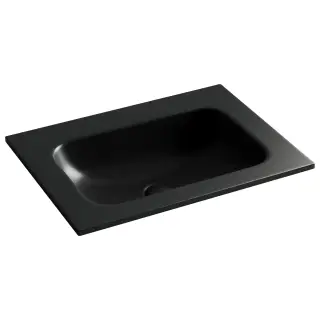 Раковина накладная Grace прямоугольная, без отверстия  под смеситель,  610*457*137мм, цвет черный матовый,  арт.  CN7011MBwx