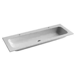 Раковина накладная Grace прямоугольная, с двумя отверстиями под смеситель 1210*457*137 мм, цвет белый