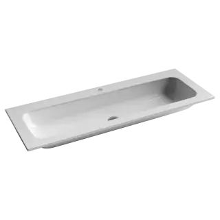 Раковина накладная Grace прямоугольная,  c одним отверстием под смеситель 1210*457*137 мм, цвет белый