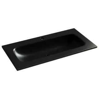 Раковина накладная мебельная Grace прямоугольная 910x457x137 с отверстием под смеситель цвет черный матовый CN7019MB
