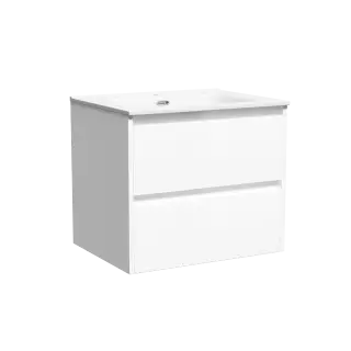 Тумба подвесная SANCOS Libra 590х450х500, c двумя ящиками оснащенными доводчиками, белый глянец , арт. LB60W