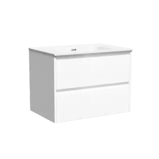 Тумба подвесная SANCOS Libra 690х450х500, c двумя ящиками оснащенными доводчиками, белый глянец , арт. LB70W