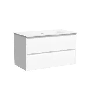 Тумба подвесная SANCOS Libra 890х450х500, c двумя ящиками оснащенными доводчиками, белый глянец , арт. LB90W