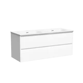 Тумба подвесная SANCOS Libra 1190х450х500, c двумя ящиками оснащенными доводчиками, белый глянец , арт. LB120-2W
