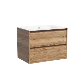 Тумба подвесная SANCOS Libra 690х450х500, c двумя ящиками оснащенными доводчиками, дуб чарльстон, арт. LB70ECH