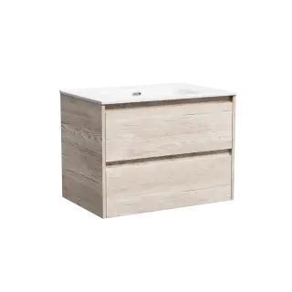 Тумба подвесная SANCOS Libra 690х450х500, c двумя ящиками оснащенными доводчиками, дуб галифакс натуральный, арт. LB70EG