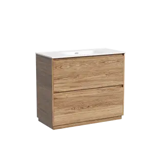 Тумба под раковину SANCOS Libra Floor напольная, 990х450х840, c двумя ящиками оснащенными доводчиками, дуб чарльстон, арт. LB100FECH