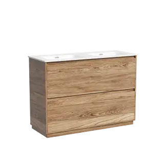 Тумба под раковину SANCOS Libra Floor напольная, 1190х450х840, c двумя ящиками оснащенными доводчиками, дуб чарльстон, арт. LB120F-2ECH