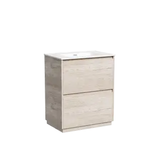 Тумба под раковину SANCOS Libra Floor напольная, 690х450х840, c двумя ящиками оснащенными доводчиками, дуб галифакс натуральный, арт. LB70FEG