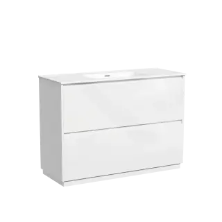 Тумба под раковину SANCOS Libra Floor напольная, 1190х450х840, c двумя ящиками оснащенными доводчиками, белый глянец , арт. LB120F-1W