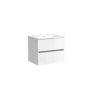 Тумба подвесная SANCOS Urban 590х450х550, c двумя ящиками оснащенными доводчиками, белый глянец , арт. UR60W