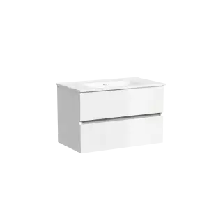 Тумба подвесная SANCOS Urban 790х450х550, c двумя ящиками оснащенными доводчиками, белый глянец , арт. UR80W