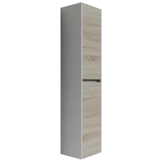 Шкаф-пенал SANCOS Smart подвесной дуб бардолино/белый, 350х300х1600 мм, арт. PSM35E