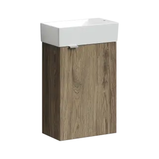 Тумба подвесная SANCOS Mini 355х205х500, с распашной дверцей, внутри 1 полка, дуб чарльстон , арт.MN35ECHR