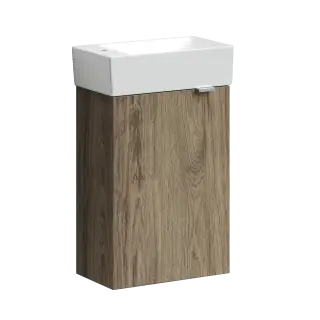 Тумба подвесная SANCOS Mini 355х205х500, с распашной дверцей, внутри 1 полка, дуб чарльстон , арт.MN35ECHL