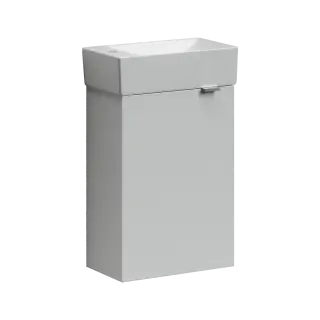 Тумба подвесная SANCOS Mini 355х205х500, с распашной дверцей, внутри 1 полка, белый глянец , арт.MN35WL