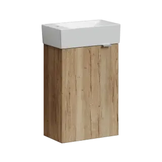 Тумба подвесная SANCOS Mini 355х205х500, с распашной дверцей, внутри 1 полка, дуб галифакс натуральный , арт.MN35EGL