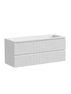 Тумба подвесная SANCOS Snob T 1195х445х500, c двумя ящиками оснащенными доводчиками, Bianco, арт.SNT120W