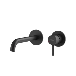 Смеситель для раковины SANCOS Этна (Etna) с внутренней частью, черный матовый, арт. SC9004MB