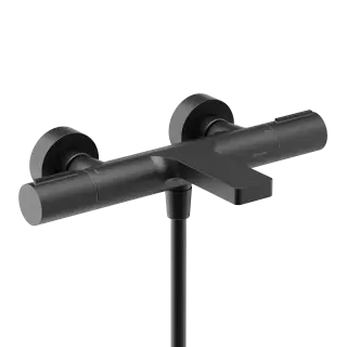 Термостатический смеситель для ванны и душа SANCOS Этна (Etna), черный матовый, арт. SC9006MB