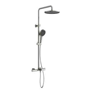 Душевая стойка с термостатом и изливом SANCOS Этна (Etna), брашированный никель, PVD покрытие, арт. SC9008BN