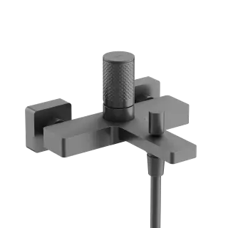 Смеситель для ванны и душа SANCOS Звено (Nexus), вороненая сталь, арт. SC9014GG