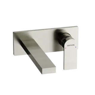 Смеситель для раковины SANCOS Студия (Studio) c внутренней частью, брашированный никель, PVD покрытие, арт. SC9017BN