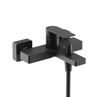 Смеситель для ванны и душа SANCOS Студия (Studio), черный матовый, арт. SC9018MB