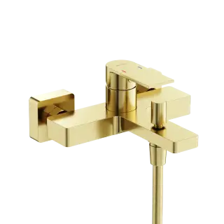 Смеситель для ванны и душа SANCOS Студия (Studio), брашированное золото, PVD покрытие,  арт. SC9018BG