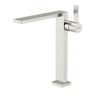 Смеситель для раковины высокий SANCOS Линн (Linn), брашированный никель, PVD покрытие, арт. SC9020BN
