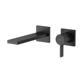 Смеситель для раковины SANCOS Линн (Linn) c внутренней частью, черный матовый, арт. SC9021MB