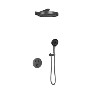 Душевой комплект SANCOS Космос (Space) встраиваемый c термостатическим смесителем, цвет вороненая сталь , арт. SC3006GMG