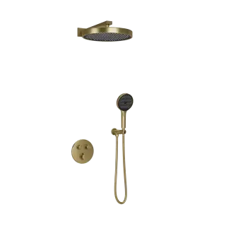 Душевой комплект SANCOS Космос (Space) встраиваемый c термостатическим смесителем, цвет брашированное золото , арт. SC3006BG