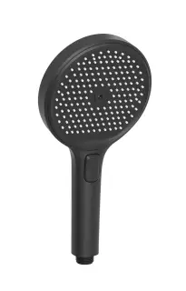 Душевая лейка SANCOS Крона (Nok) круг (round), кнопочное управление, диаметр 130 мм, 3 режима, цвет черный матовый, арт. SC6001MB