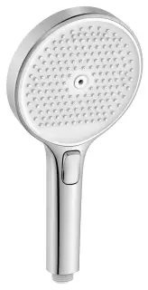 Душевая лейка SANCOS Крона (Nok) круг (round), кнопочное управление, диаметр 130 мм, 3 режима, цвет хром/белый, арт. SC6001CH-W