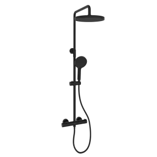 Душевая стойка Sancos Teo (Teо) c термостатом, с регулировкой по высоте, цвет черный матовый, арт. SC11001MB