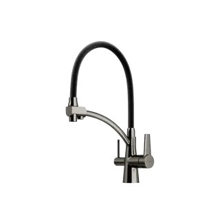 Смеситель для кухни SANCOS Эри (Eri) с возможностью подключения фильтра, цвет вороненая сталь, ПВД(PVD) покрытие, арт. SC4001GG