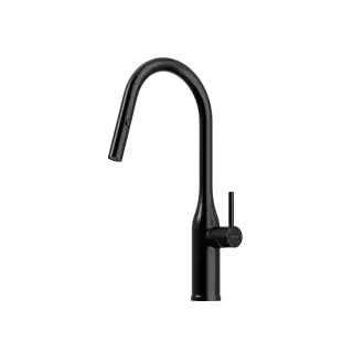 Смеситель для кухни SANCOS Гранд (Grand) с вытяжным изливом, цвет матовый черный, арт. SC4002MB