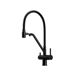 Смеситель для кухни SANCOS Дора (Dora) с возможностью подключения фильтра для воды, цвет матовый черный, арт. SC4003MB