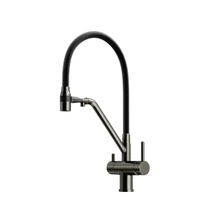 Смеситель для кухни SANCOS Дора (Dora) с возможностью подключения фильтра для воды, цвет вороненая сталь, арт. SC4003GG
