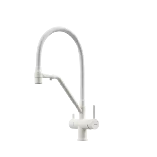 Смеситель для кухни SANCOS Дора (Dora) с возможностью подключения фильтра для воды, цвет матовый белый, арт. SC4003MW