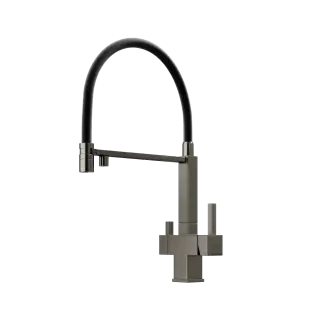 Смеситель для кухни SANCOS Моро (Moro) с возможностью подключения фильтра для воды, цвет вороненая сталь, арт. SC4006GG