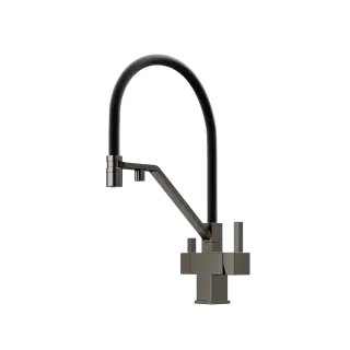 Смеситель для кухни SANCOS Лоро (Loro) с возможностью подключения фильтра для воды, цвет вороненая сталь, арт. SC4007GG