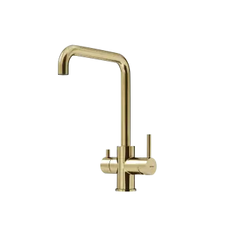Смеситель для кухни SANCOS Вела (Vela) с возможностью подключения фильтра для воды, брашированное золото, арт. SC4013BG