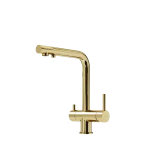 Смеситель для кухни SANCOS Фостер (Foster) с возможностью подключения фильтра для воды, цвет полированное золото, арт. SC4014ZG