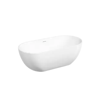 Акриловая ванна Sancos Лист (Leaf) 1700x800x580, отдельностоящая, овальная, с каркасом, со сливом-переливом, донным клапаном с системой 