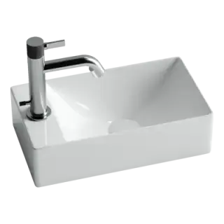 Умывальник подвесной прямоугольный (отверстие под смеситель L) Element 375*215*100мм