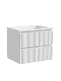 Тумба подвесная SANCOS Snob T 590х445х500, c двумя ящиками оснащенными доводчиками, Bianco, арт.SNT60W