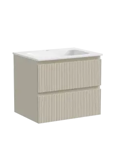 Тумба подвесная SANCOS Snob T 590х445х500, c двумя ящиками оснащенными доводчиками, Beige Soft , арт.SNT60CE