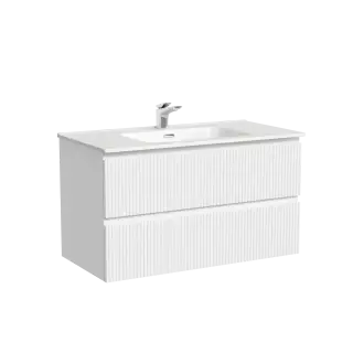 Тумба подвесная SANCOS Snob T 890х445х500, c двумя ящиками оснащенными доводчиками, Bianco, арт.SNT90W